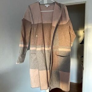 Women's Colorblock Hooded Sweater Coat